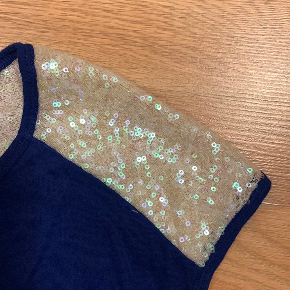 Dark Blue PINK Crop Top - Picture 4 of 7